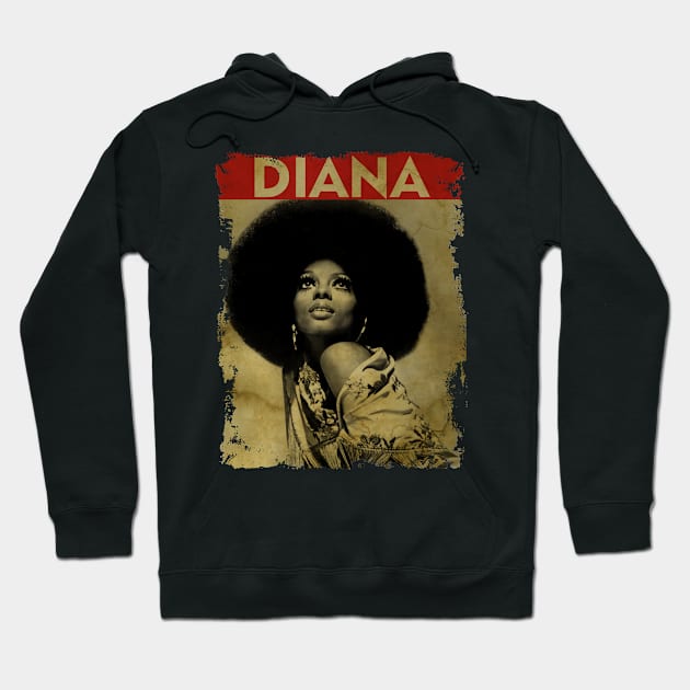 TEXTURE ART-Diana Ross - RETRO STYLE Hoodie by ZiziVintage